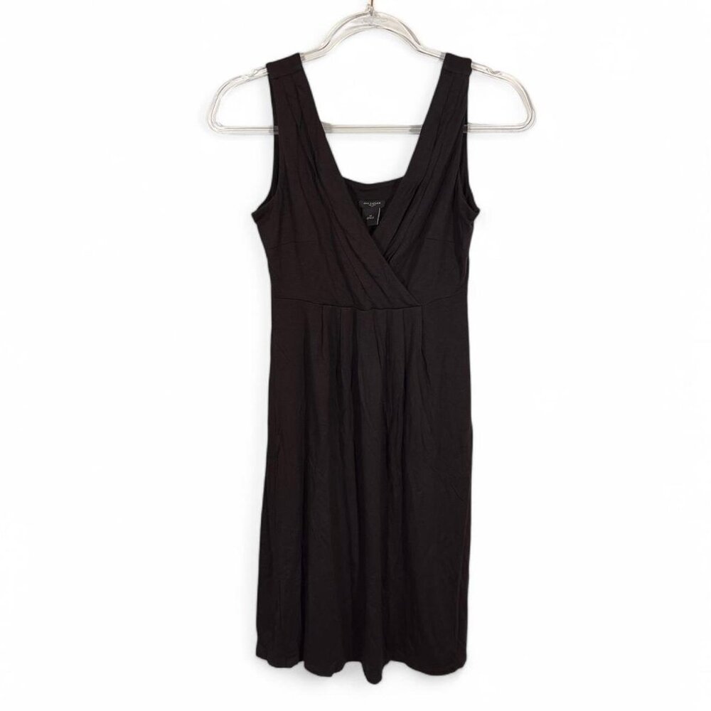 Y2K Ann Taylor Espresso Brown V-Neck Midi Dress‎ Size XS